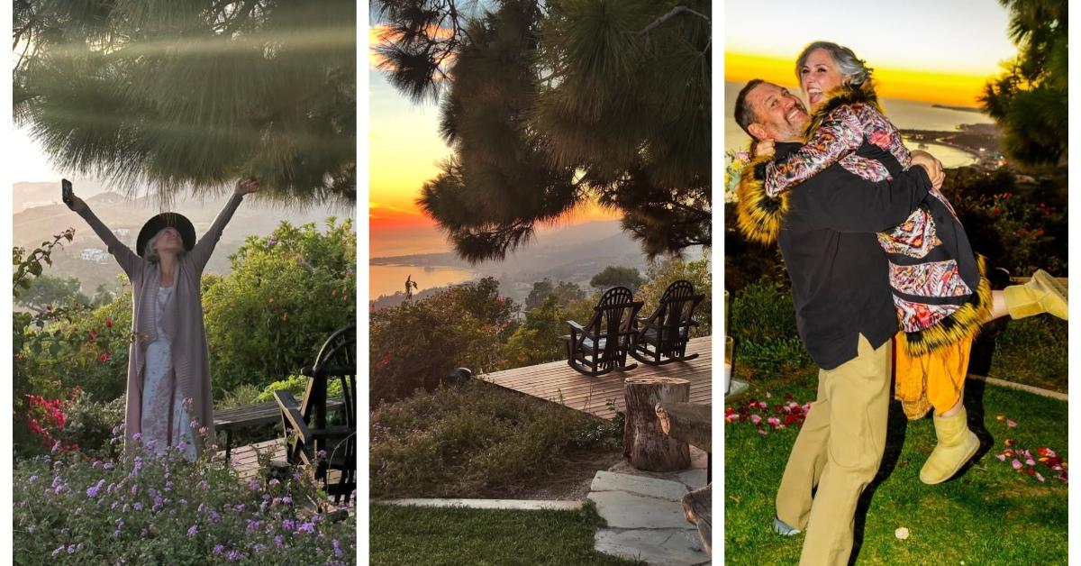 Ricki Lake and her husband at their home in Malibu