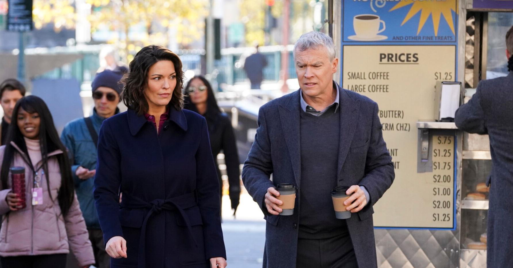 Alana De La Garza as Special Agent in Charge Isobel Castille and Tate Donovan as Jake Reed