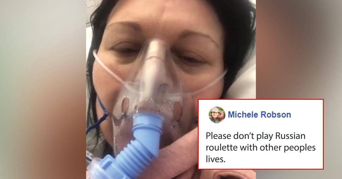 Woman with Asthma Begs People to Stay Home from Hospital Bed After