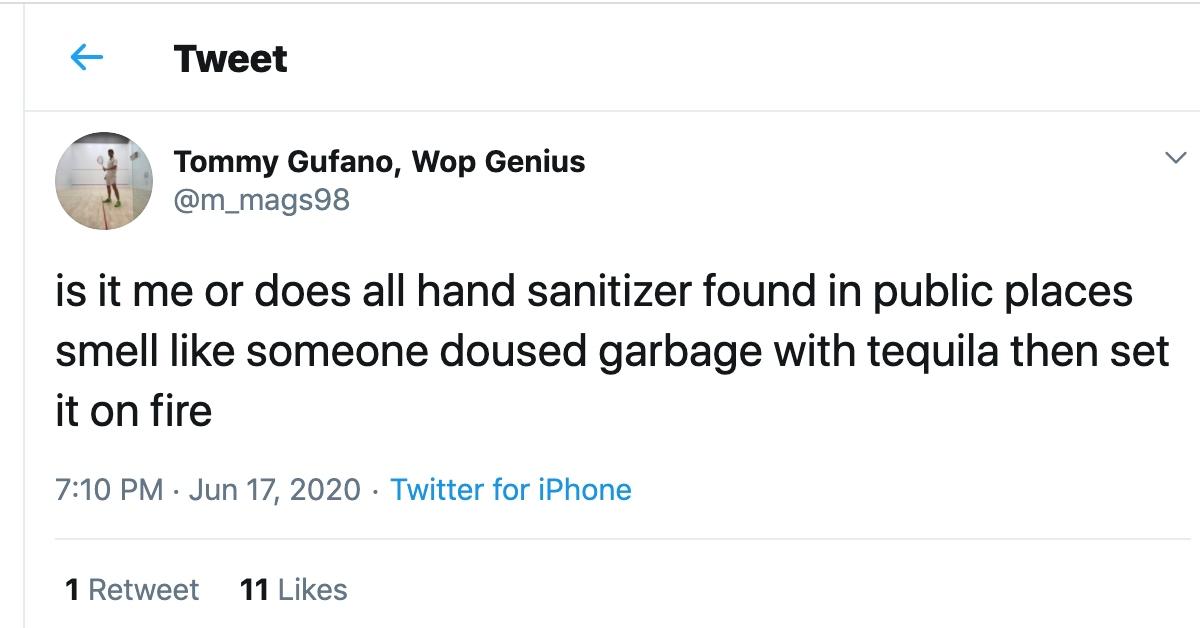 Why Does Hand Sanitizer Smell Like Tequila? Here's the Reason