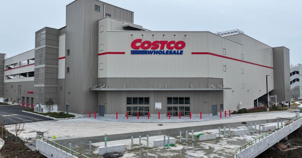 A Costco storefront under construction