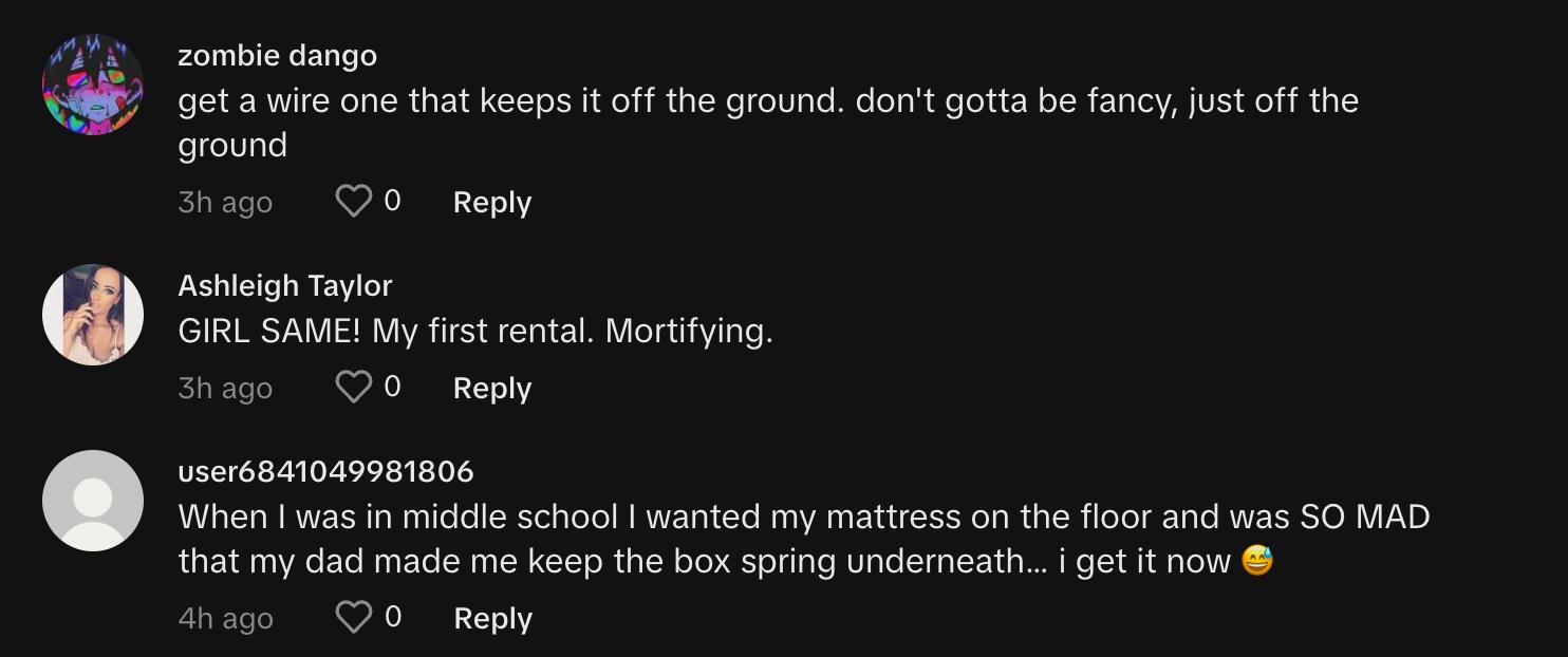 Commenters share there experiences with mattresses