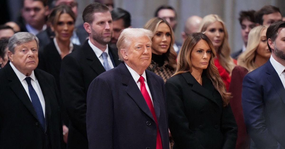 Donald Trump and Melania Trump at the inauguration. 