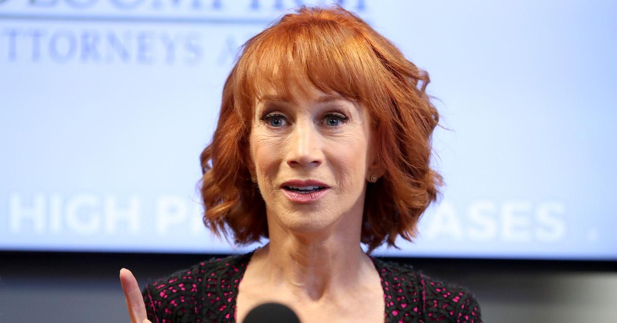 Kathy griffin giving a speech