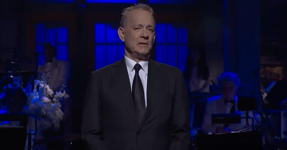 Tom Hanks attends 'SNL' 50th anniversary episode.