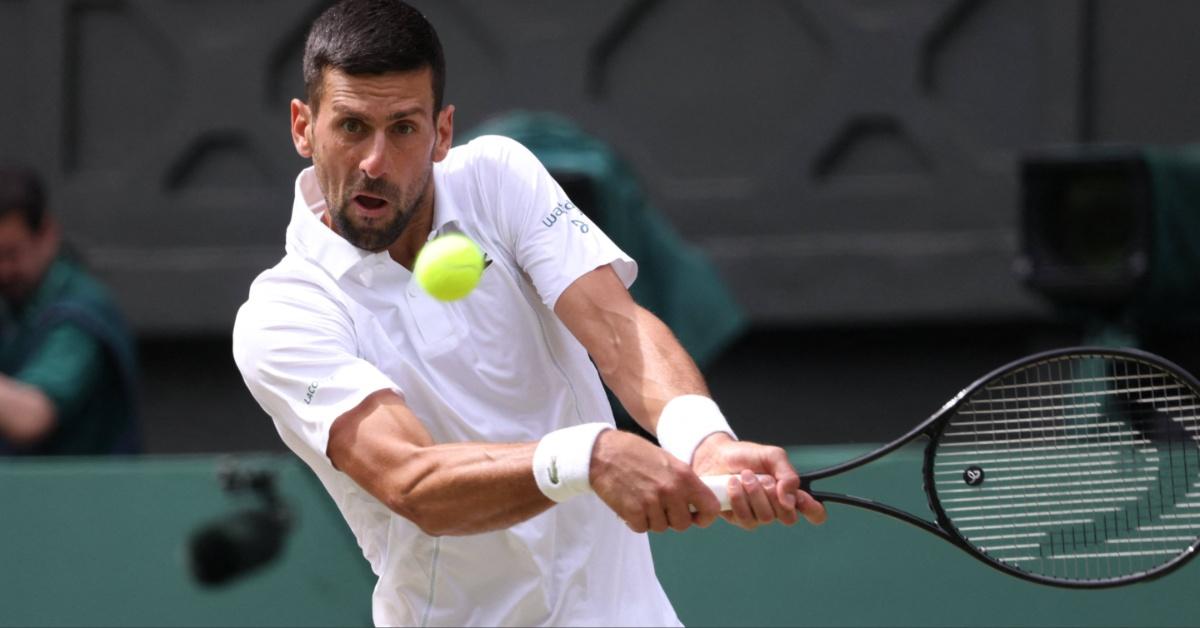 Novak Djokovic at the 2024 Wimbledon Championships.