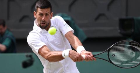 Novak Djokovic at the 2024 Wimbledon Championships.