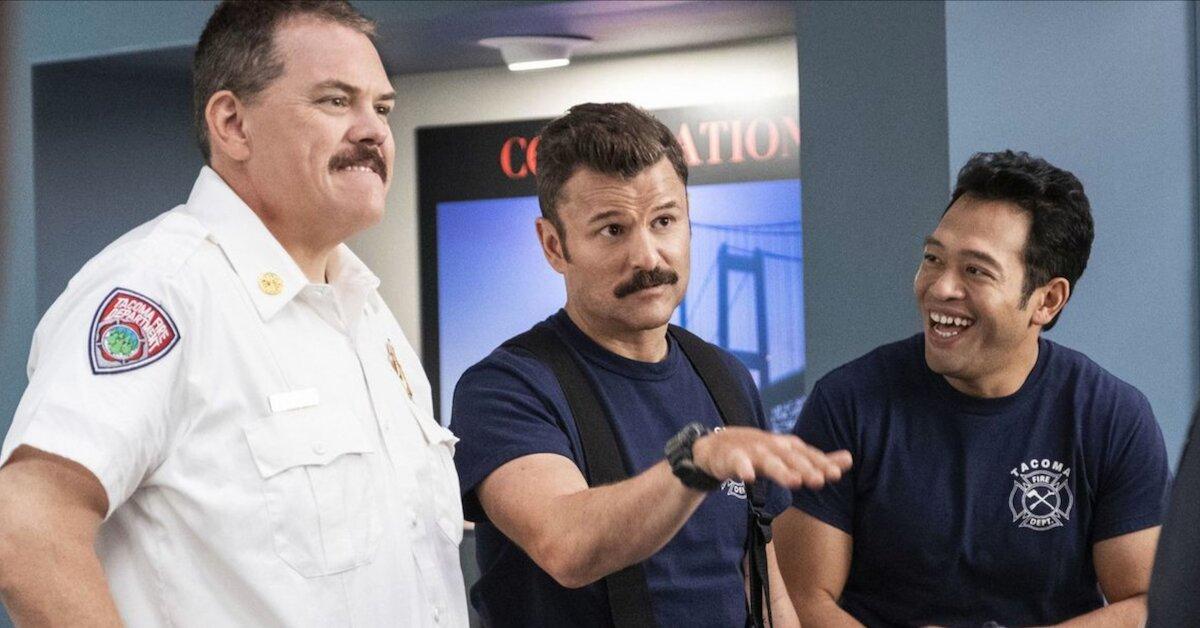 Kevin Heffrenan, Steve Lemme, and Eugene Cordero on 'Tacoma FD'