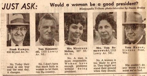 1963 Newspaper Goes Viral Because of One Man's Answer to 'Would a Woman Be a Good President?'