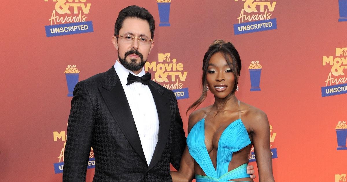 Jeff Lazkani and Chelsea Lazkani at the MTV Movie and TV Awards held at the Barker Hangar in Santa Monica on June 5, 2022 