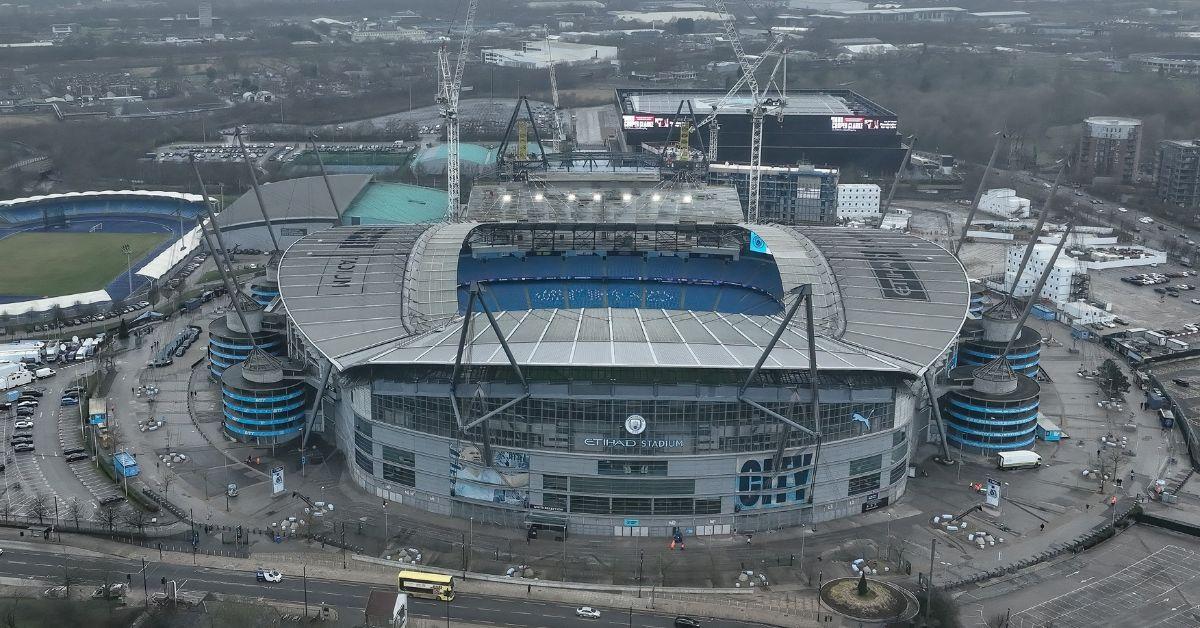 Ethiad Stadium ahead of a Manchester City match. 