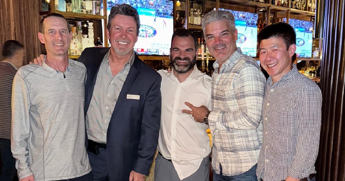 san francisco giants executives zack minasian jeff berry paul bien icon racing founder ian ritchie circa executive richard wilk las vegas