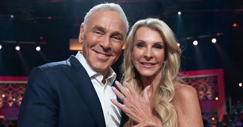 Joan Vassos shows off her engagement ring while posing with Neil Lane.