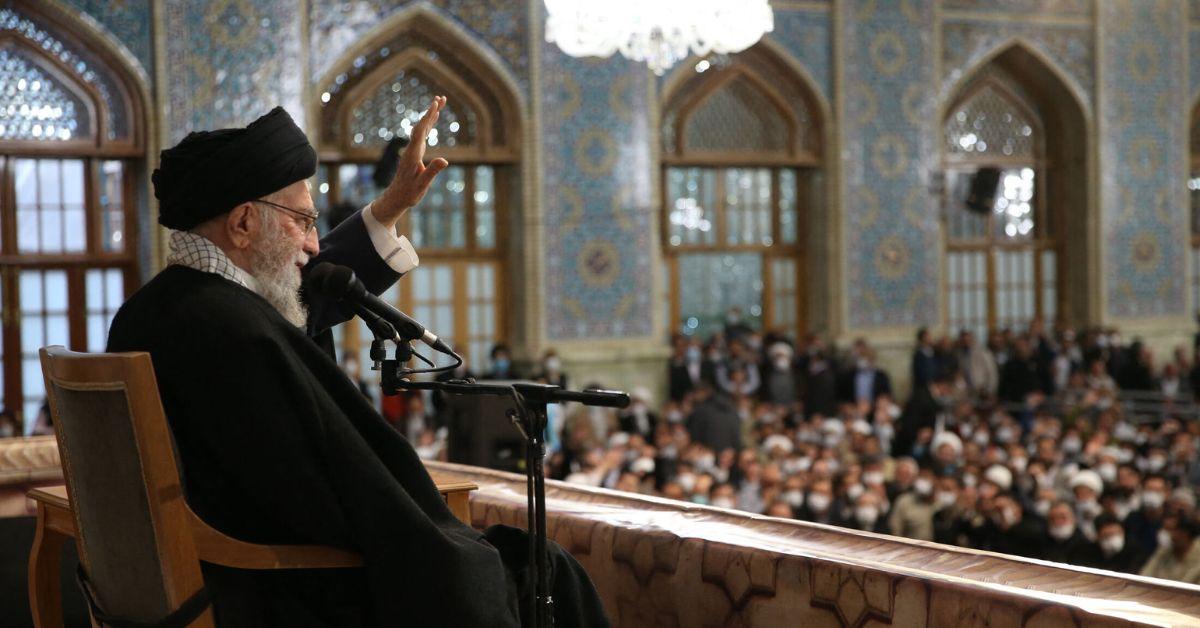 Iran's Supreme Leader addressing an audience in 2023.