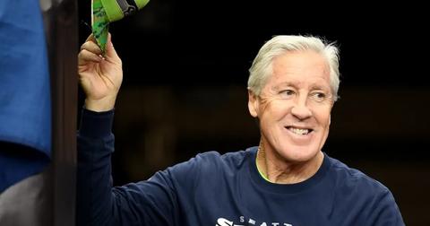 Pete Carroll wearing a Seattle Seahawks shirt