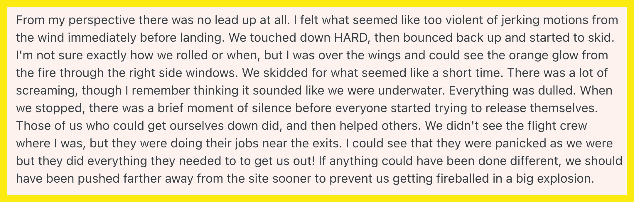 A passenger who survived the Delta plane crash does an AMA on Reddit.