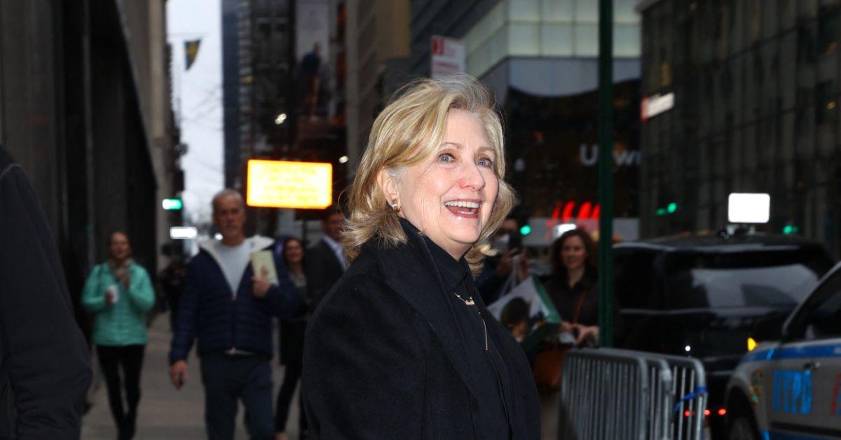 Hilary Clinton on the street in New York City in 2023. 