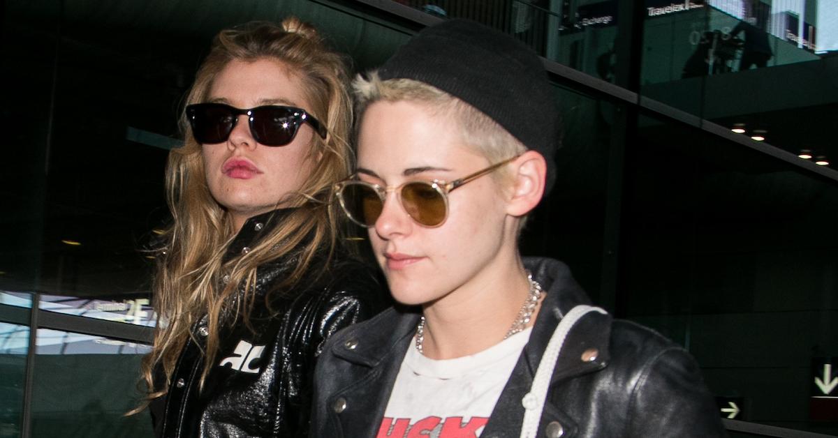 Stella Maxwell and Kristen Stewart at Charles-de-Gaulle airport on June 13, 2017 