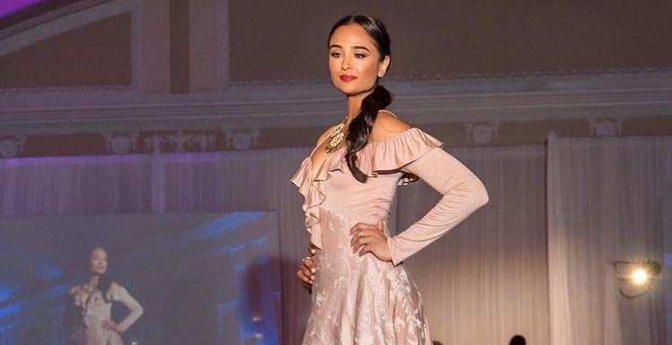 Monica Shah on the runway