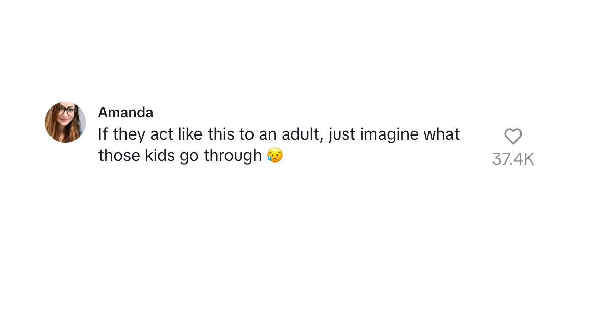 A commenter saying that if Susan treats an adult like that, just imagine what the kids go through