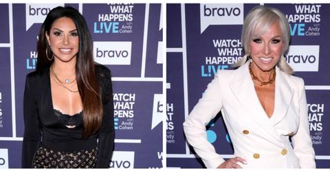 Jennifer Aydin and Margaret Joseph pose for photos during separate visits to 'Watch What Happens Live With Andy Cohen'
