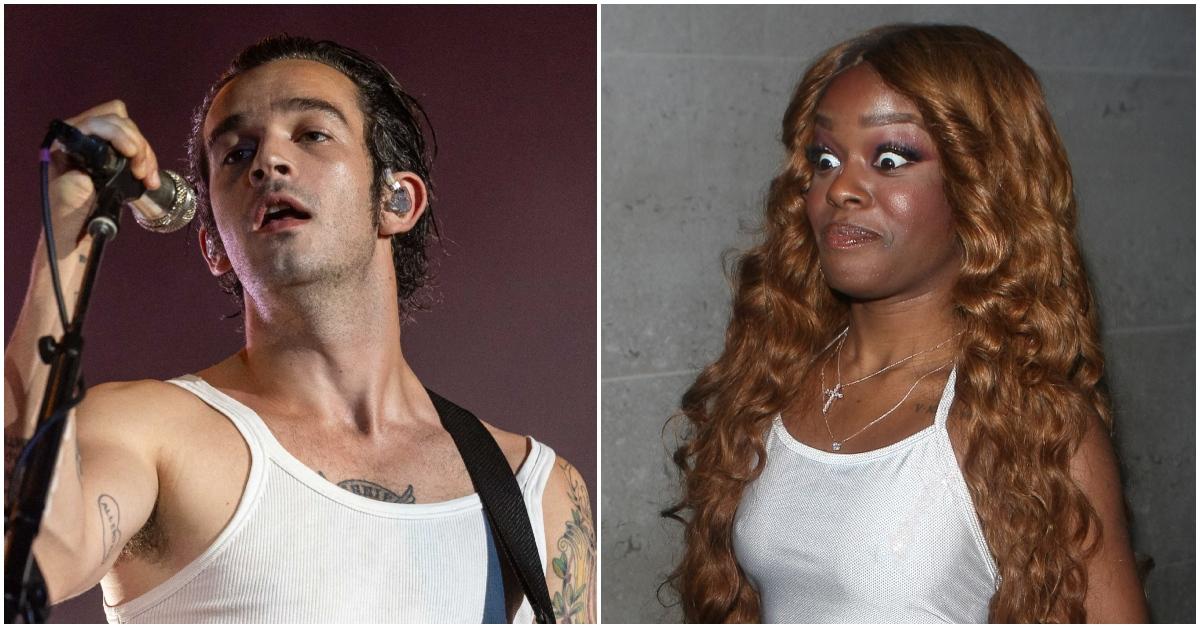 Matty Healy and Azaelia Banks at separate events.