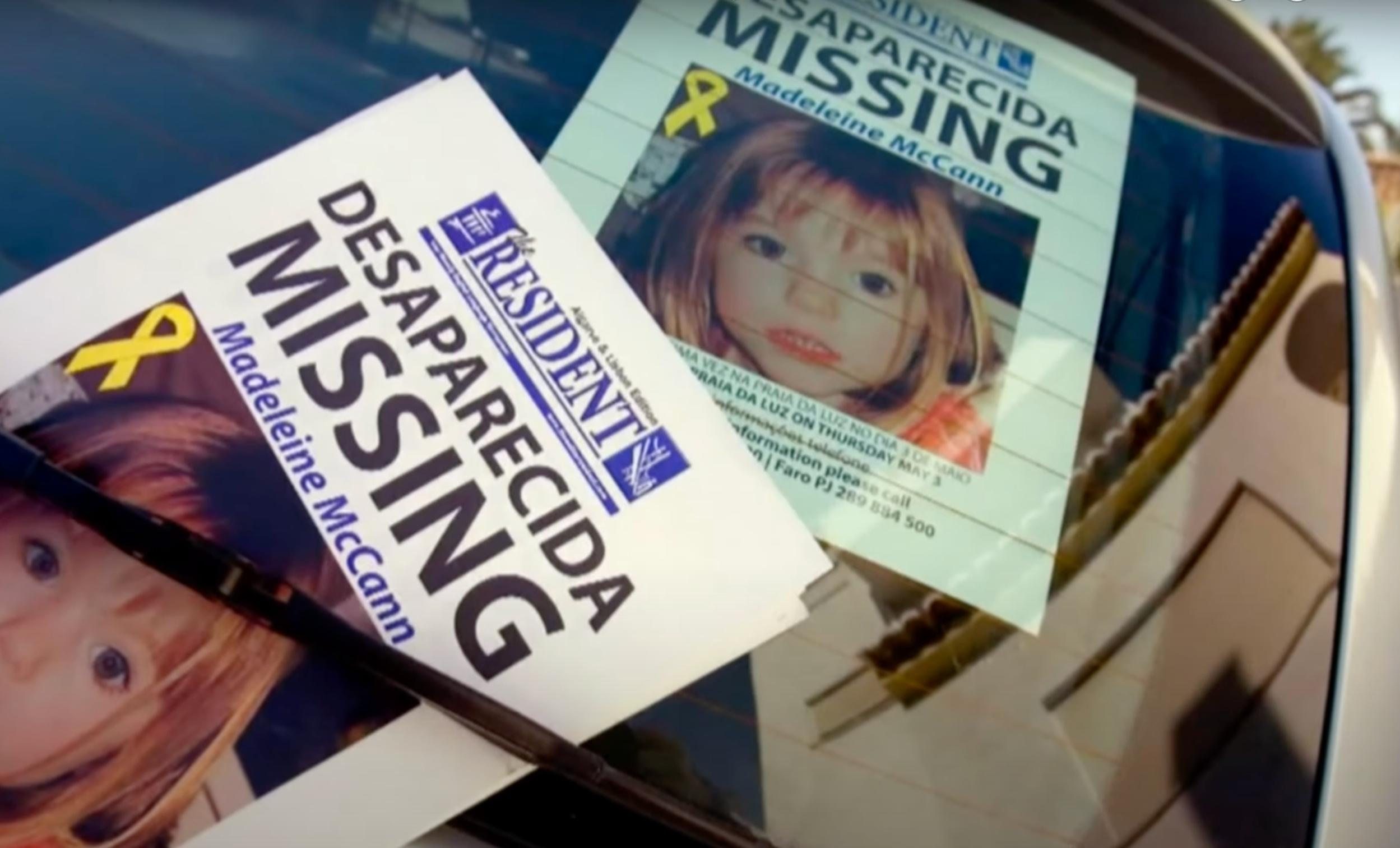 Madeleine McCann missing persons flyers