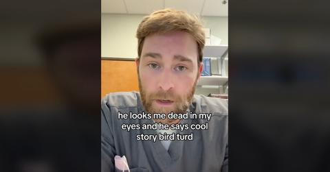 A teenager called his dentist a bird turd