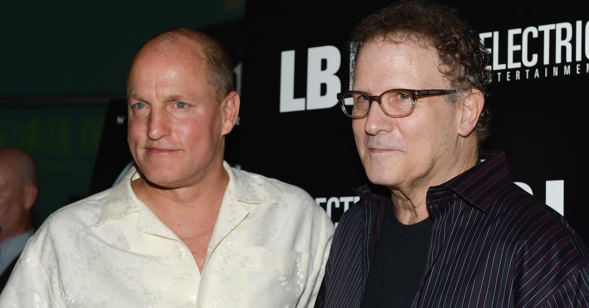 Woody Harrelson and Albert Brooks at an Electric Entertainment event