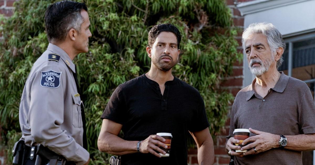 (L-R) Manuel Rafael Lozano as Chief Bill Marmor, Adam Rodriguez as Luke Alvez and Joe Mantegna as David Rossi