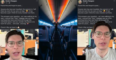 Woman Complains About Flight Attendant’s Bringing Luggage Aboard