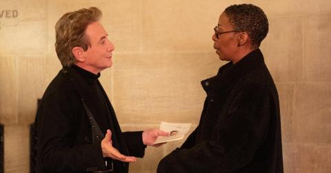 Oliver and Maxine discussing 'Death Rattle' in 'Only Murders in the Building'