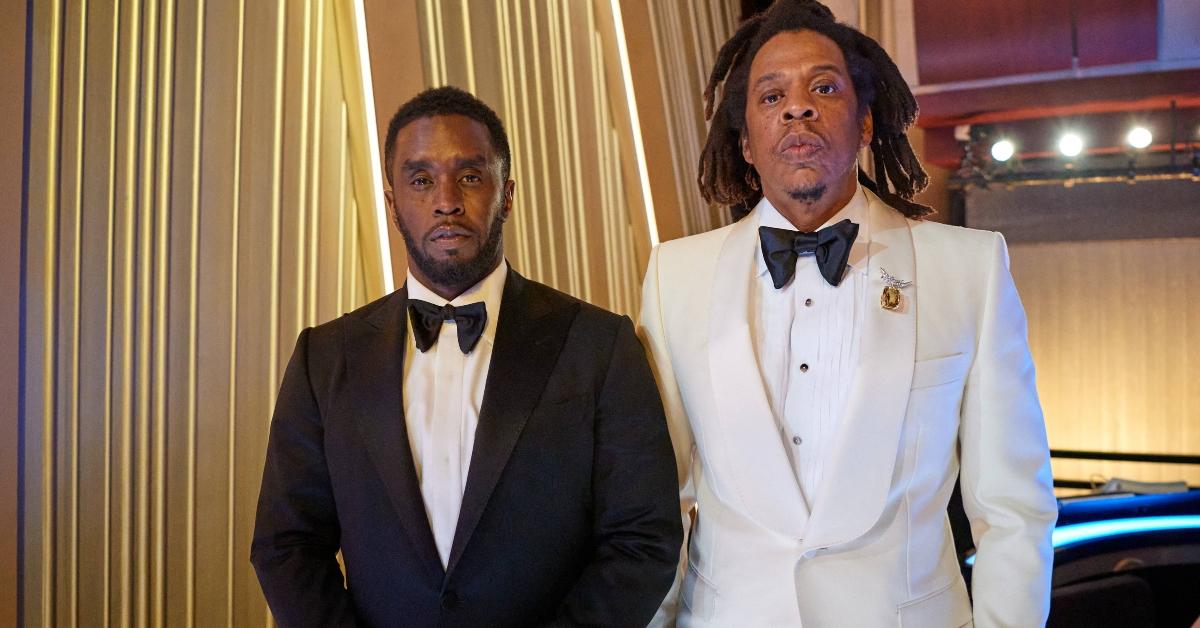 Diddy and Jay-Z at a 2022 Oscars telecast event