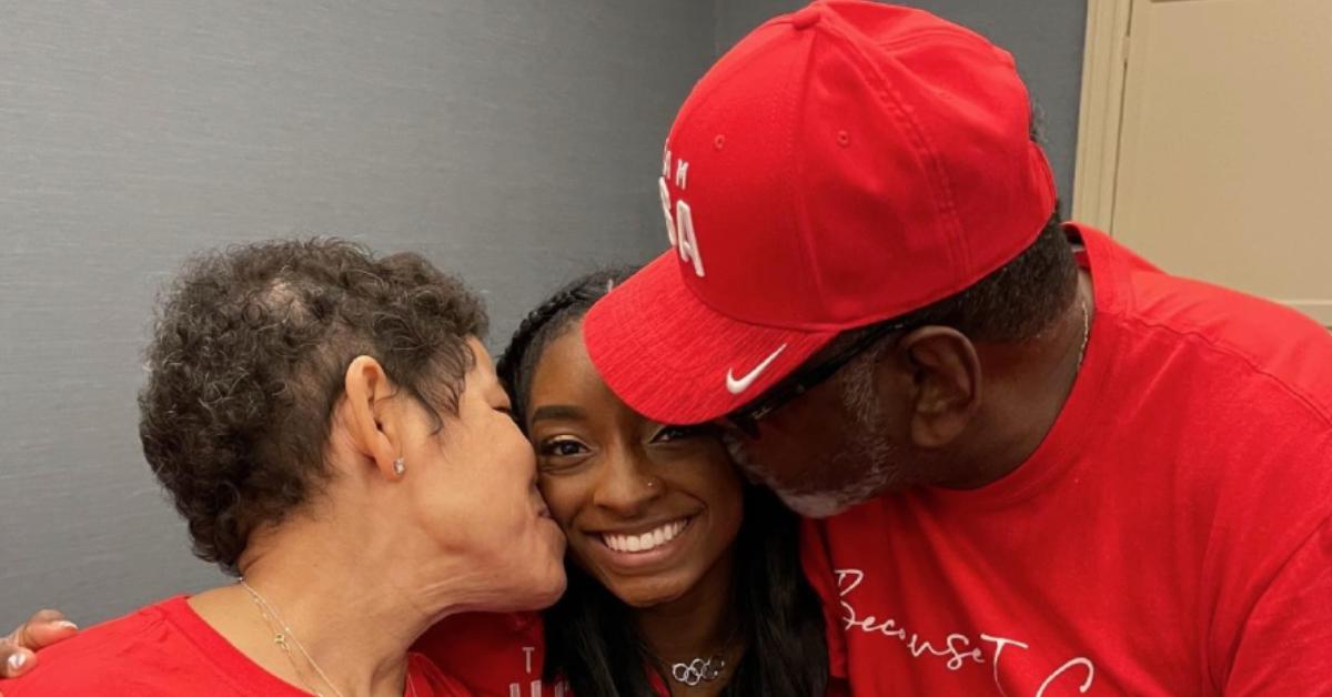 Simone Biles and her parents