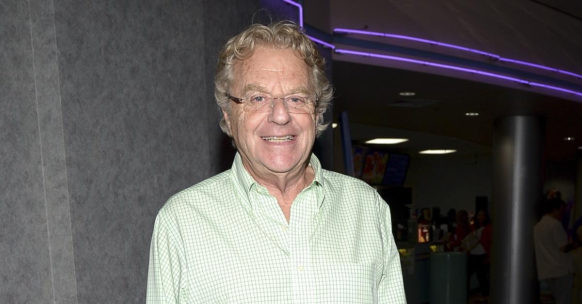 Jerry Springer in 2015 attending a film premiere.