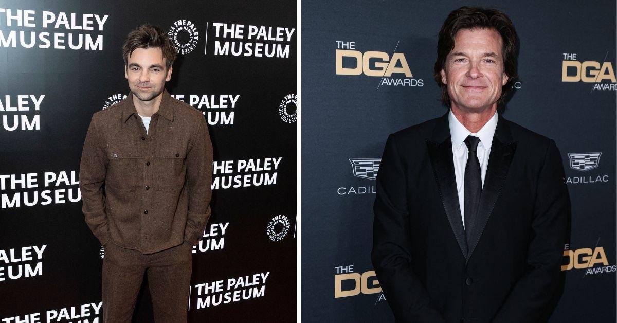 Drew Tarver and Jason Bateman in two side-by-side images. 