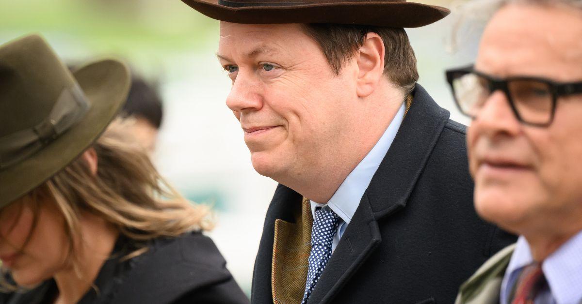 Tom Parker-Bowles attends Style Wednesday, day two of the Cheltenham Festival at Cheltenham Racecourse