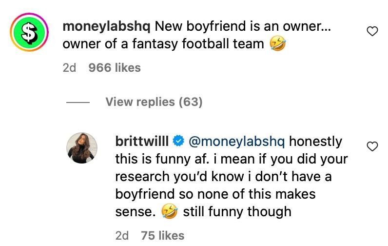 who is brittany williams dating nfl owner