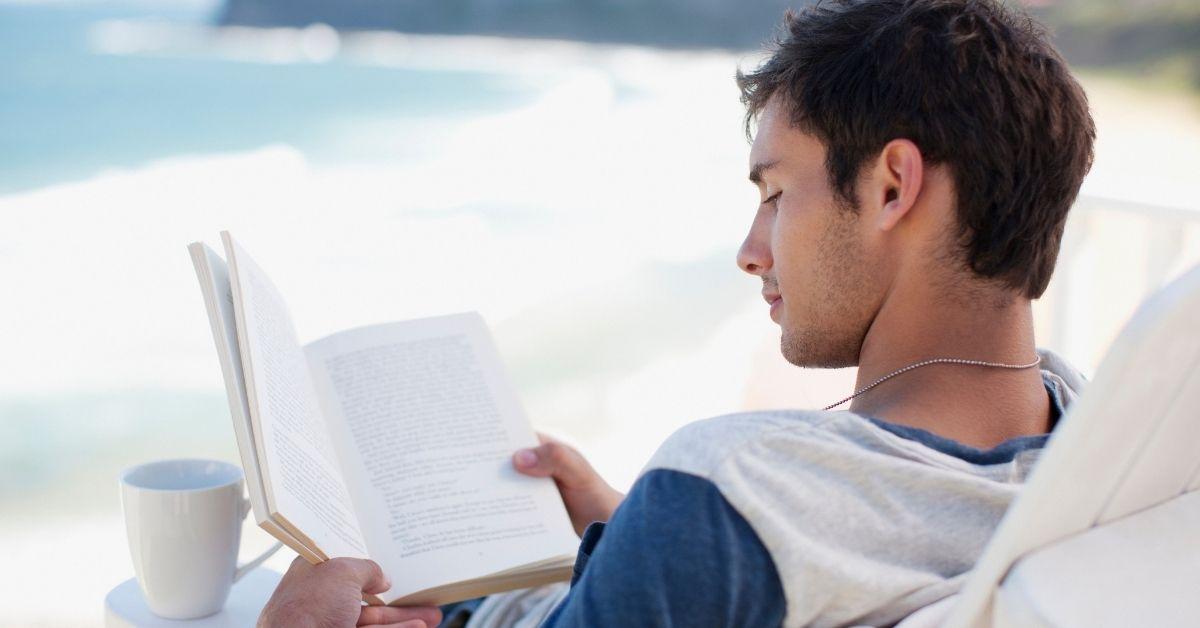 Man reading book