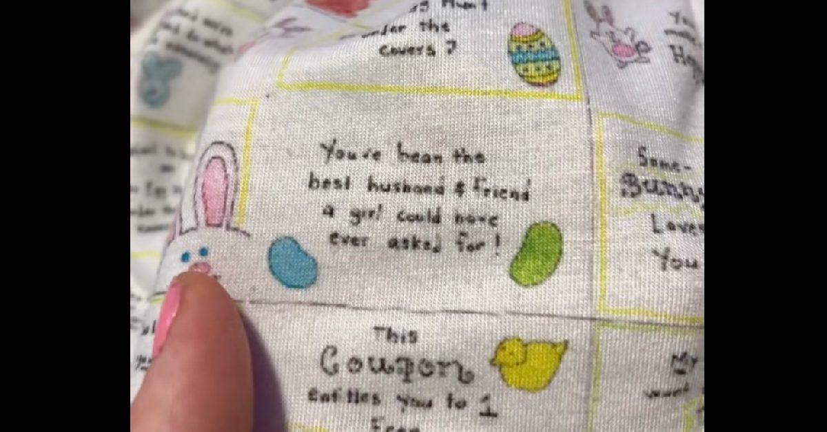 A mom found creepy messages written on her daughter's Easter dress.