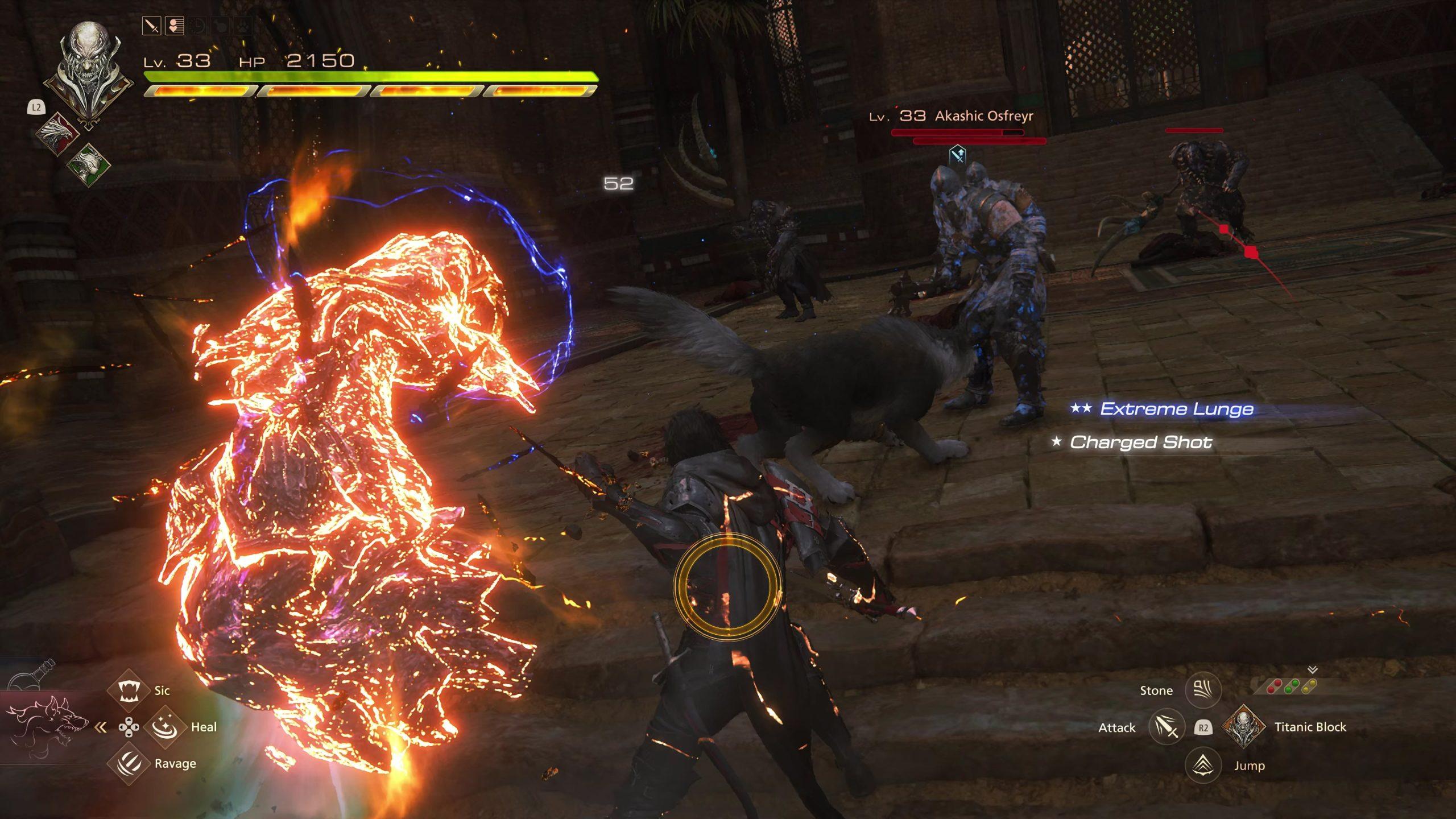 'Final Fantasy XVI' Clive using his Titan abilities to punch enemies.