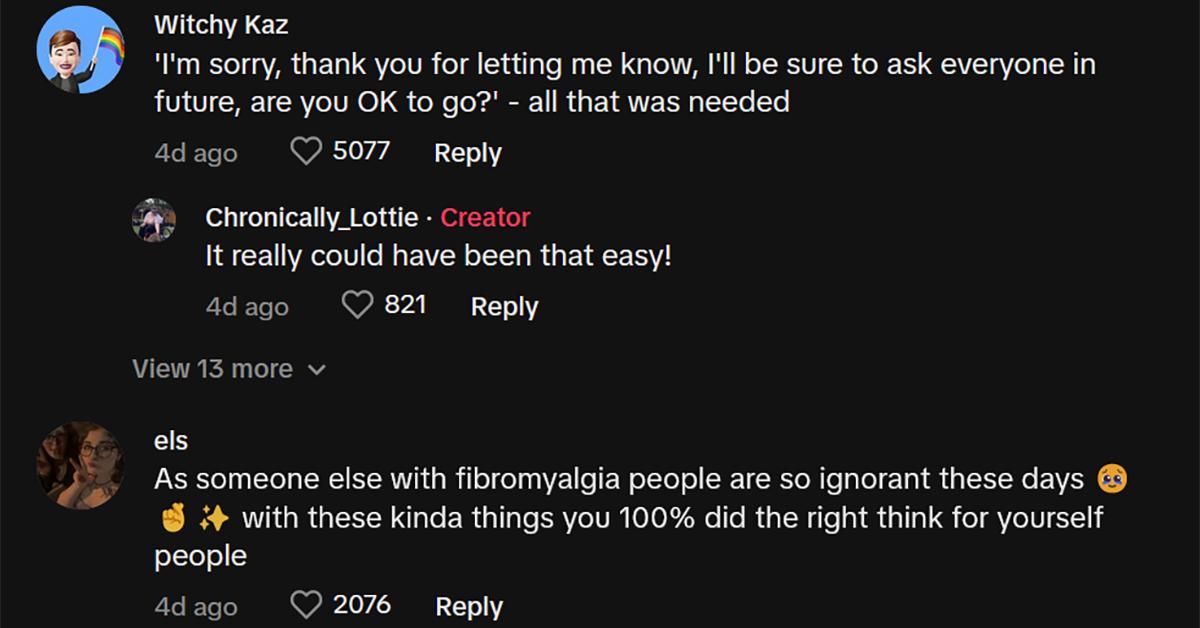 TikTok comments about woman in wheelchair trying to tell airline staff about consent to push