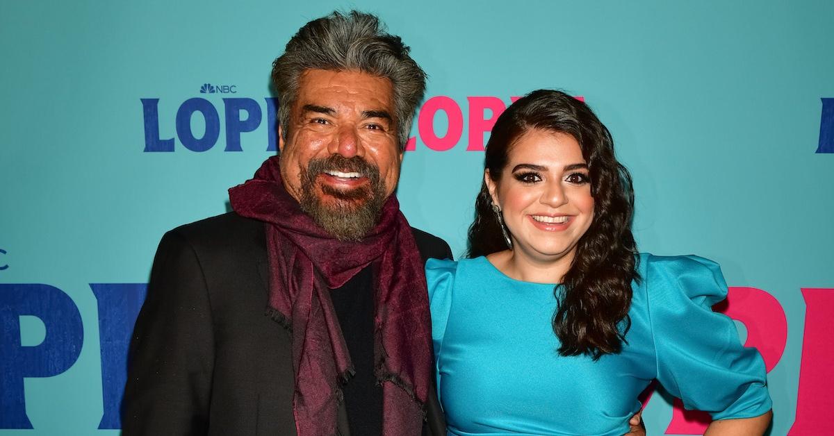 George Lopez and Mayan Lopez arrive at the Premiere of NBC's "Lopez Vs. Lopez"