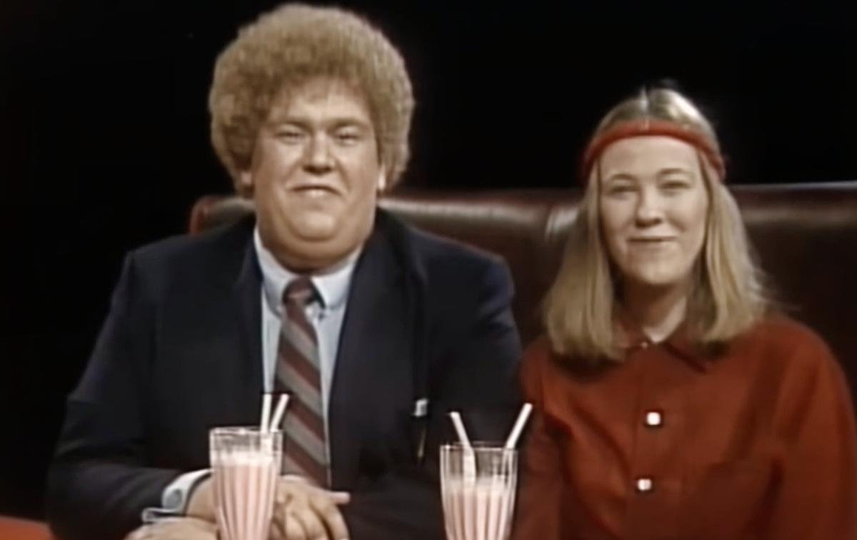 John Candy (L) and Catherine O'Hara (L) on SCTV