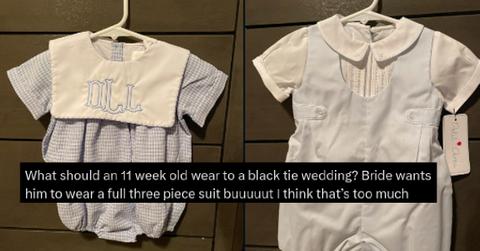 Bride Wants Baby in Three Piece Suit, Mom Is Flabbergasted