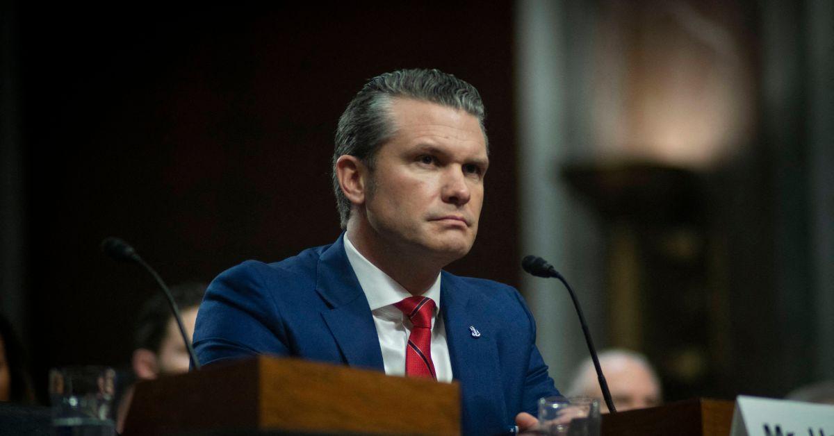 Pete Hegseth at a Senate Armed Services Career. 