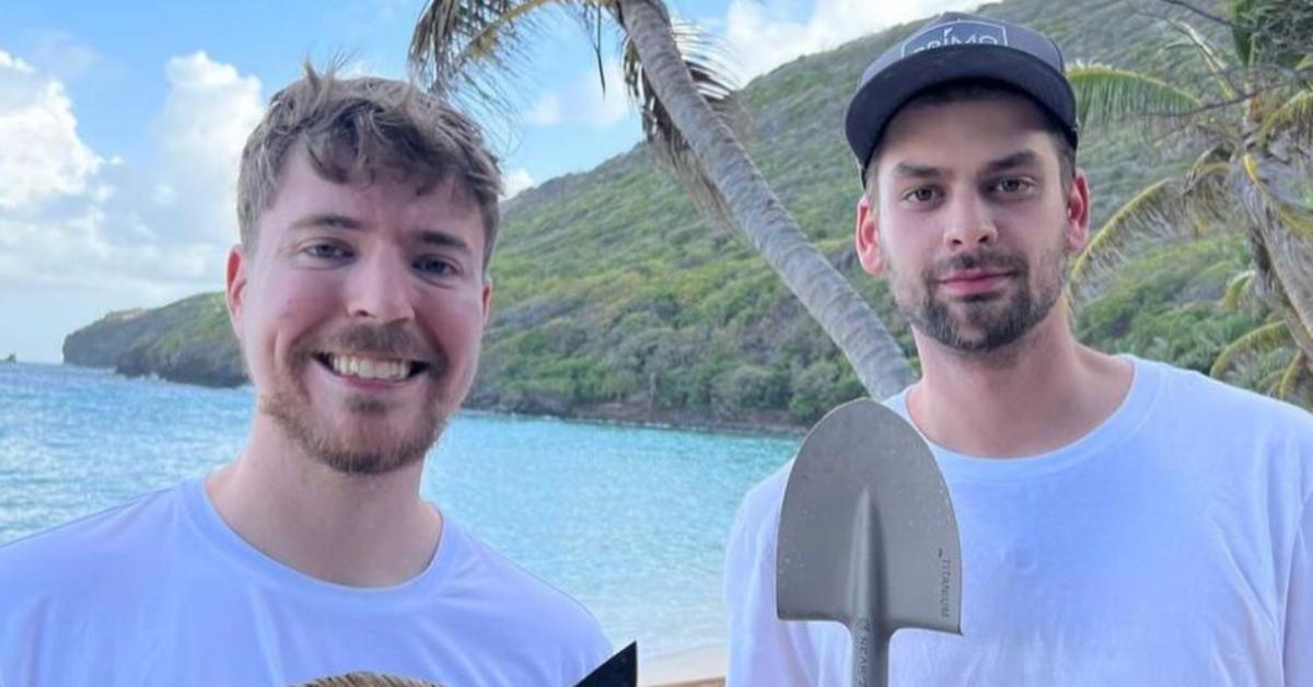 Chandler and MrBeast participating in their 7 Days Stranded on an Island segment.