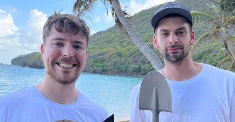 Chandler and MrBeast participating in their 7 Days Stranded on an Island segment.
