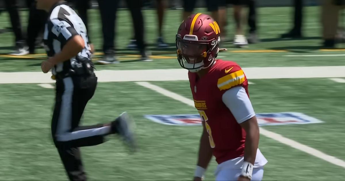 Jayden Daniels during his NFL preseason debut.