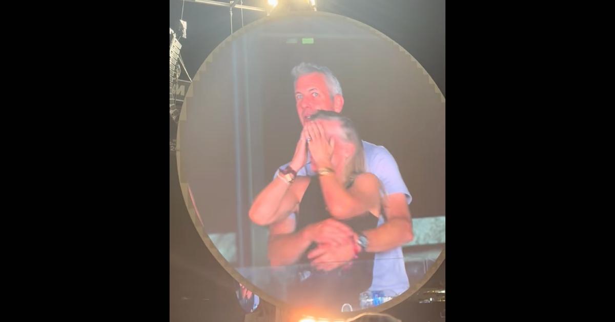 Couple caught having an affair on kiss cam at Coldplay concert.